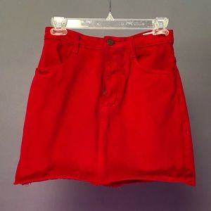 Brandy Melville Red Skirt